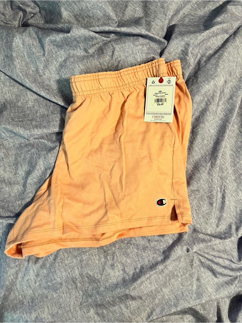 Champion Peach Practice Shorts with Logo